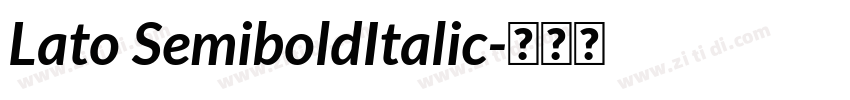 Lato SemiboldItalic字体转换